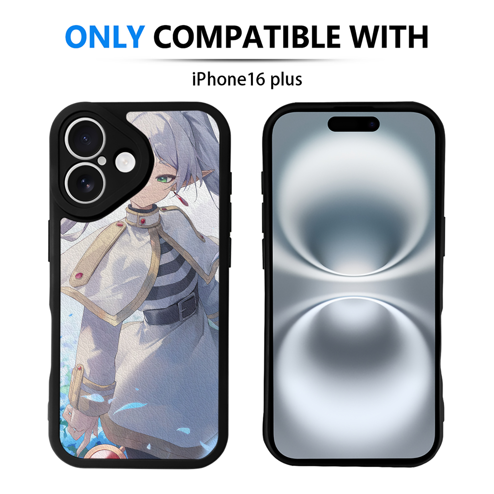（画像用） 葬送のフリーレン Frieren 【iPhone 16シリーズ対応】シリコンスマホケース（レザー調） 材質：シリコン